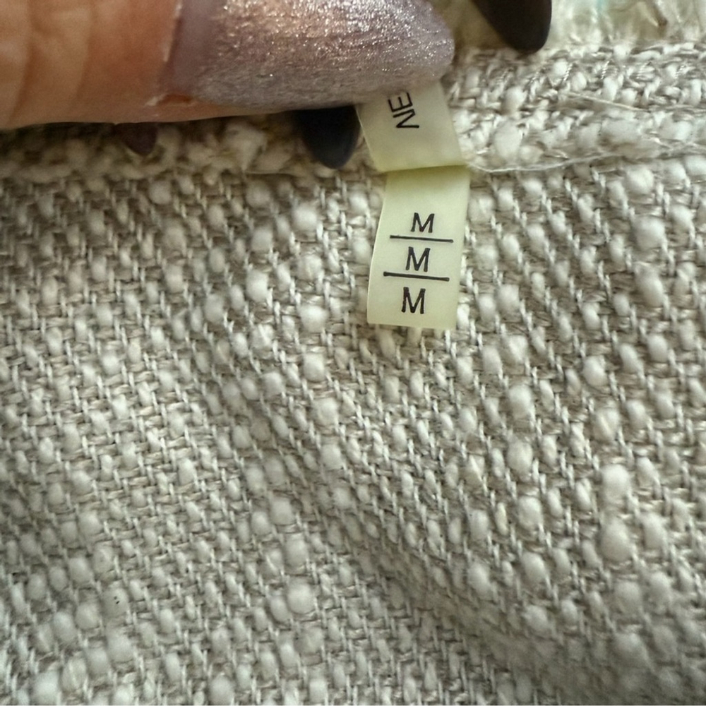 Elie Tahari Cream Textured Suede Knit Jacket Size Minimalist Neutral Luxury - Picture 6 of 16
